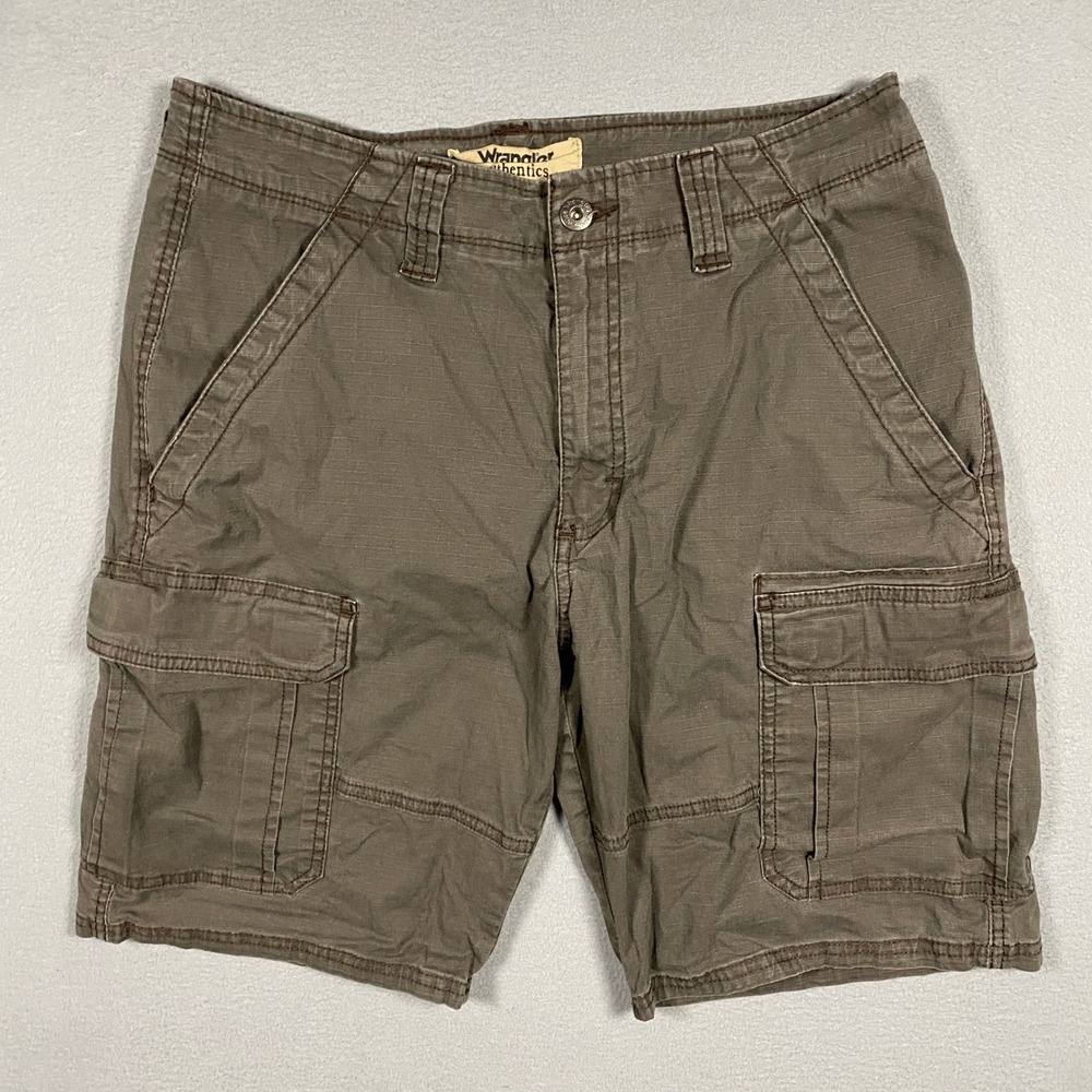 Wrangler Ripstop Cargo Shorts Mens 30 Brown Authentics ZM6ACOD